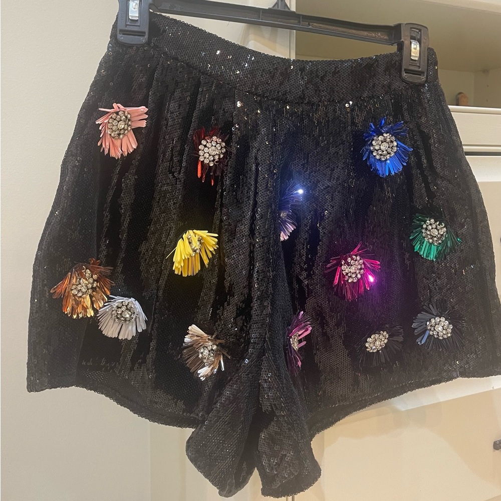 Queen of Sparkles black sequin shorts